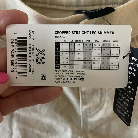 Hue denim cropped leggings • NWT • Women’s XS - Picture 3 of 8